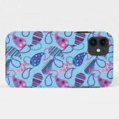 Blue Paisley Case-Mate iPhone Hülle (Rückseite (Horizontal))