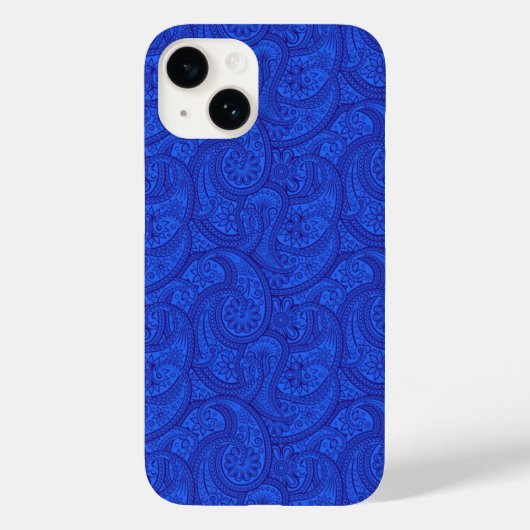 Blue Paisley Case-Mate iPhone Hülle (Rückseite)