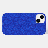 Blue Paisley Case-Mate iPhone Hülle (Rückseite (Horizontal))