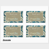 Blue Paisley Client Vielen Dank an Stickers (Blatt)