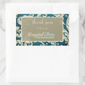 Blue Paisley Client Vielen Dank an Stickers (Tasche)