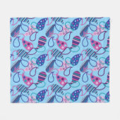 Blue Paisley Fleecedecke (Vorderseite (Horizontal))