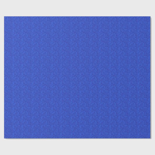 Blue Paisley Geschenkpapier (Flach)