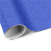 Blue Paisley Geschenkpapier (Rolleneckpunkt)