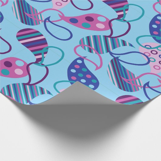 Blue Paisley Geschenkpapier (Ecke)