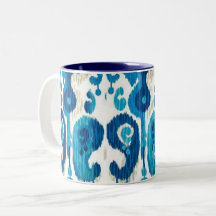 Blue Paisley Ikat Tasse