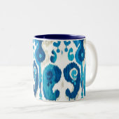 Blue Paisley Ikat Tasse (VorderseiteRechts)