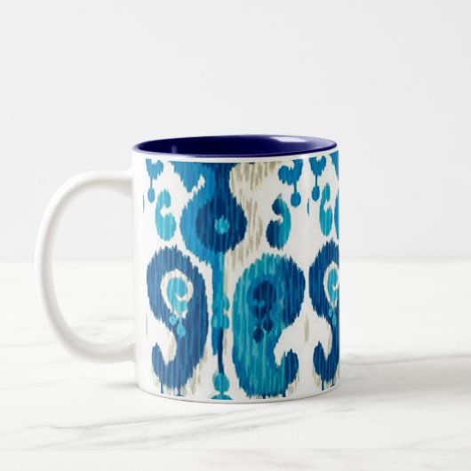 Blue Paisley Ikat Tasse (Links)