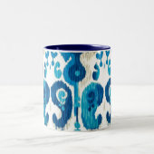 Blue Paisley Ikat Tasse (Mittel)