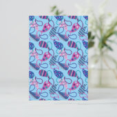 Blue Paisley Karte (Stehend Vorderseite)