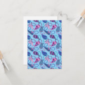 Blue Paisley Karte (Vorderseite/Rückseite Beispiel)