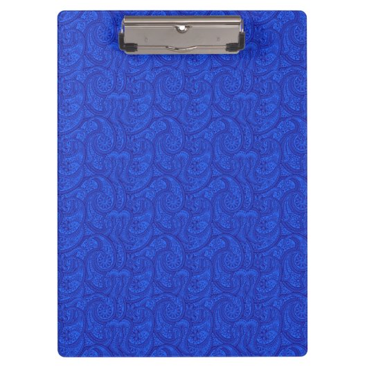 Blue Paisley Klemmbrett (Vorderseite)