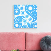 Blue Paisley. Leinwanddruck (Insitu (Wohnzimmer))