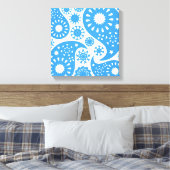 Blue Paisley. Leinwanddruck (Insitu (Schlafzimmer))