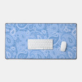 Blue Paisley Leopard Desk Mat Schreibtischunterlage (Tastatur & Maus)