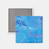 Blue Paisley Magnet (Vorderseite/Rückseite)
