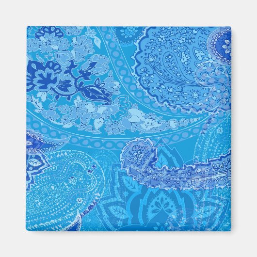 Blue Paisley Magnet (Vorne)
