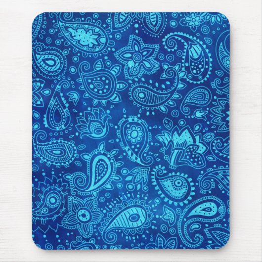 Blue Paisley Mousepad (Vorne)