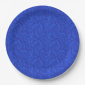 Blue Paisley Pappteller (Vorderseite)