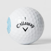 Blue Paisley Pattern and Pink Mongram Golfball (Logo)