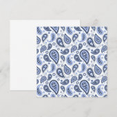 Blue Paisley Pattern Ankündigung (Vorne/Hinten)