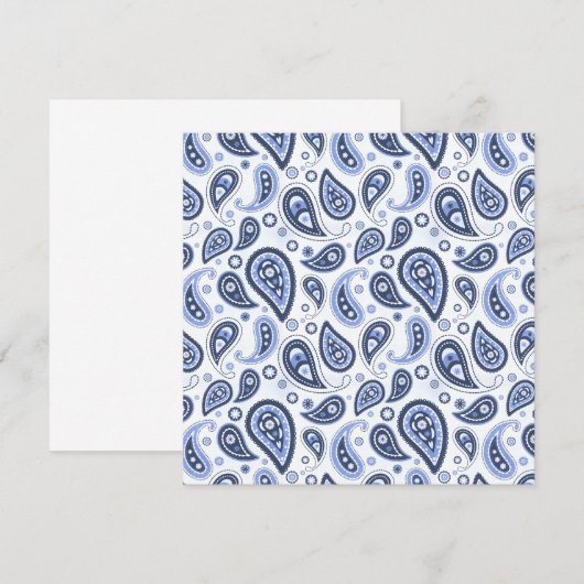Blue Paisley Pattern Ankündigung (Vorne/Hinten)