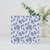 Blue Paisley Pattern Ankündigung (Stehend Vorderseite)