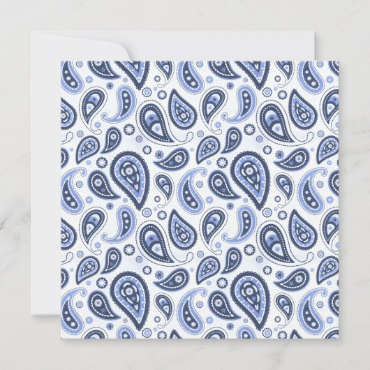 Blue Paisley Pattern Ankündigung (Vorderseite)