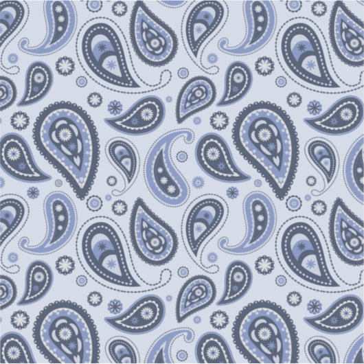 Blue Paisley Pattern Aufkleber (Vorderseite)