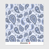 Blue Paisley Pattern Aufkleber (Blatt)