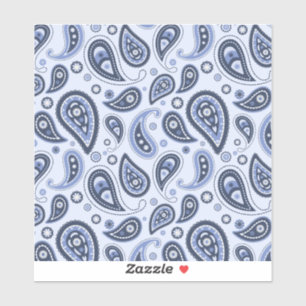Blue Paisley Pattern Aufkleber