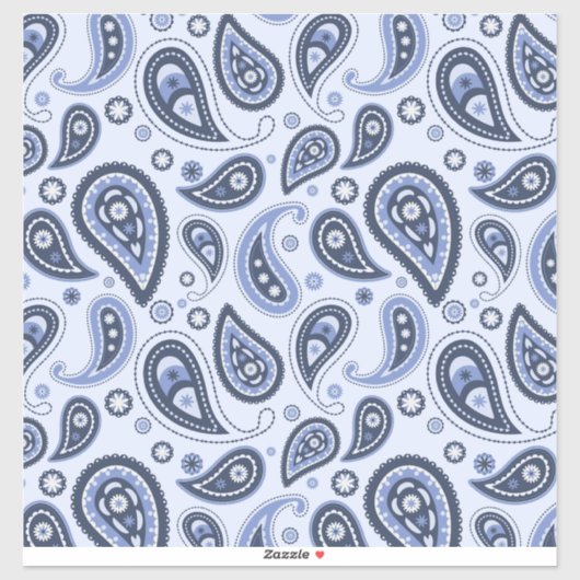Blue Paisley Pattern Aufkleber (Blatt)