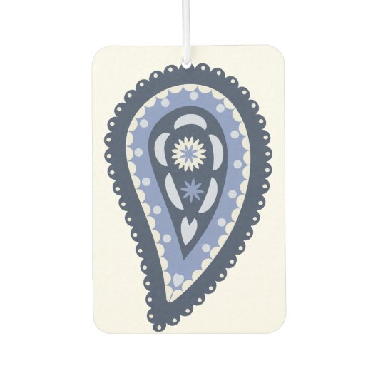 Blue Paisley Pattern Autolufterfrischer (Vorderseite)
