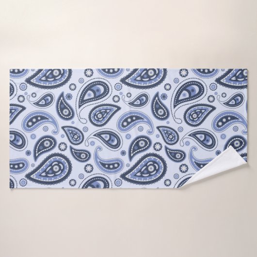 Blue Paisley Pattern Badehandtuch (Badehandtuch)