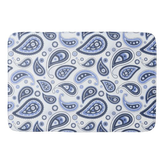 Blue Paisley Pattern Badematte (Vorderseite)
