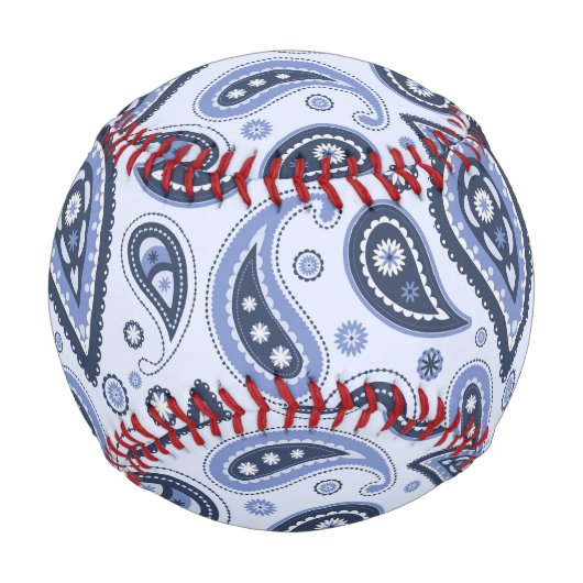Blue Paisley Pattern Baseball (Vorderseite)
