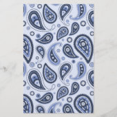 Blue Paisley Pattern Briefpapier (Vorderseite)