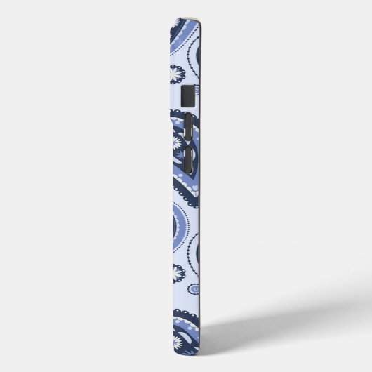 Blue Paisley Pattern Case-Mate iPhone Hülle (Rückseite / Links)