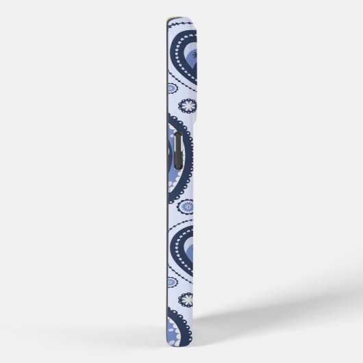 Blue Paisley Pattern Case-Mate iPhone Hülle (Rückseite / Rechts)