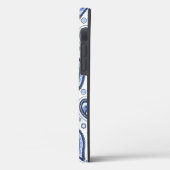 Blue Paisley Pattern Case-Mate iPhone Hülle (Rückseite / Links)
