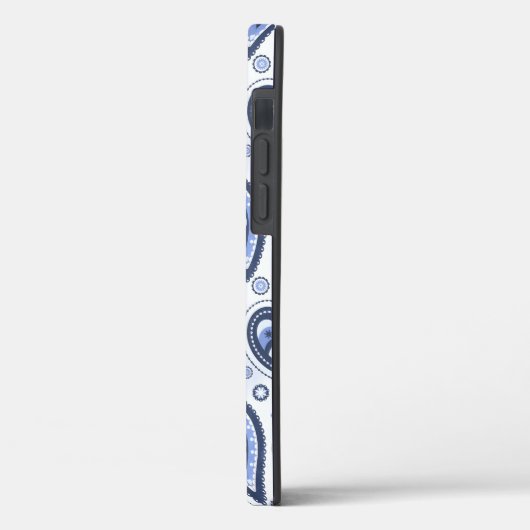 Blue Paisley Pattern Case-Mate iPhone Hülle (Rückseite / Links)