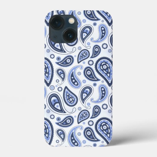 Blue Paisley Pattern Case-Mate iPhone Hülle (Rückseite)
