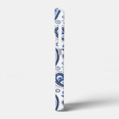 Blue Paisley Pattern Case-Mate iPhone Hülle (Rückseite / Links)