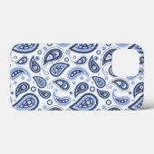 Blue Paisley Pattern Case-Mate iPhone Hülle (Rückseite (Horizontal))
