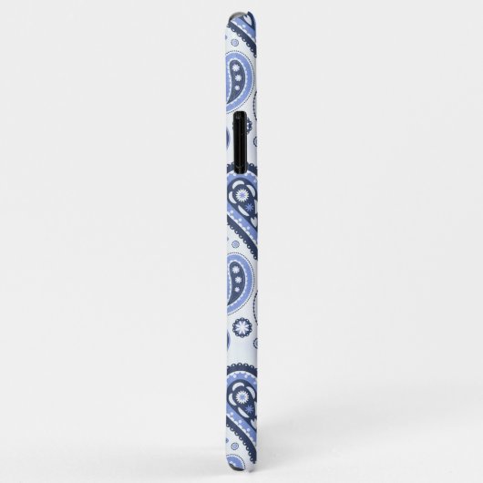 Blue Paisley Pattern Case-Mate iPhone Hülle (Hinten/Rechts)
