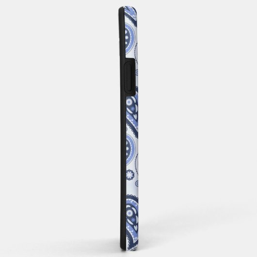 Blue Paisley Pattern Case-Mate iPhone Hülle (Hinten/Rechts)