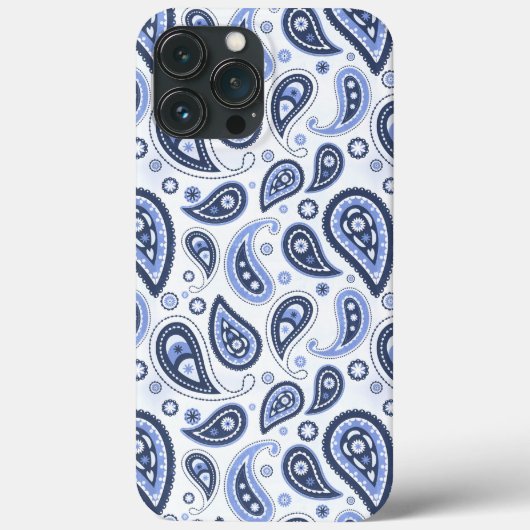 Blue Paisley Pattern Case-Mate iPhone Hülle (Rückseite)