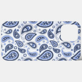 Blue Paisley Pattern Case-Mate iPhone Hülle (Rückseite (Horizontal))