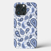 Blue Paisley Pattern Case-Mate iPhone Hülle (Rückseite)