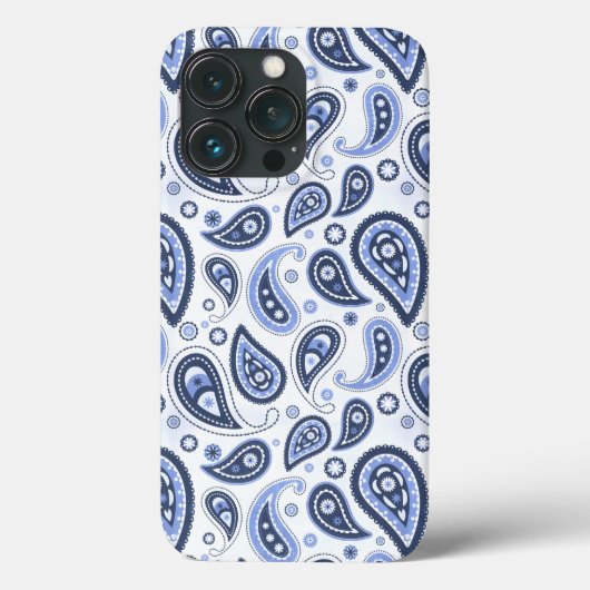 Blue Paisley Pattern Case-Mate iPhone Hülle (Rückseite)